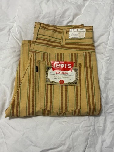 Vtg 60s LEVI'S Big "E" Stripes RARE DEADSTOCK STA-PREST 30 X 31