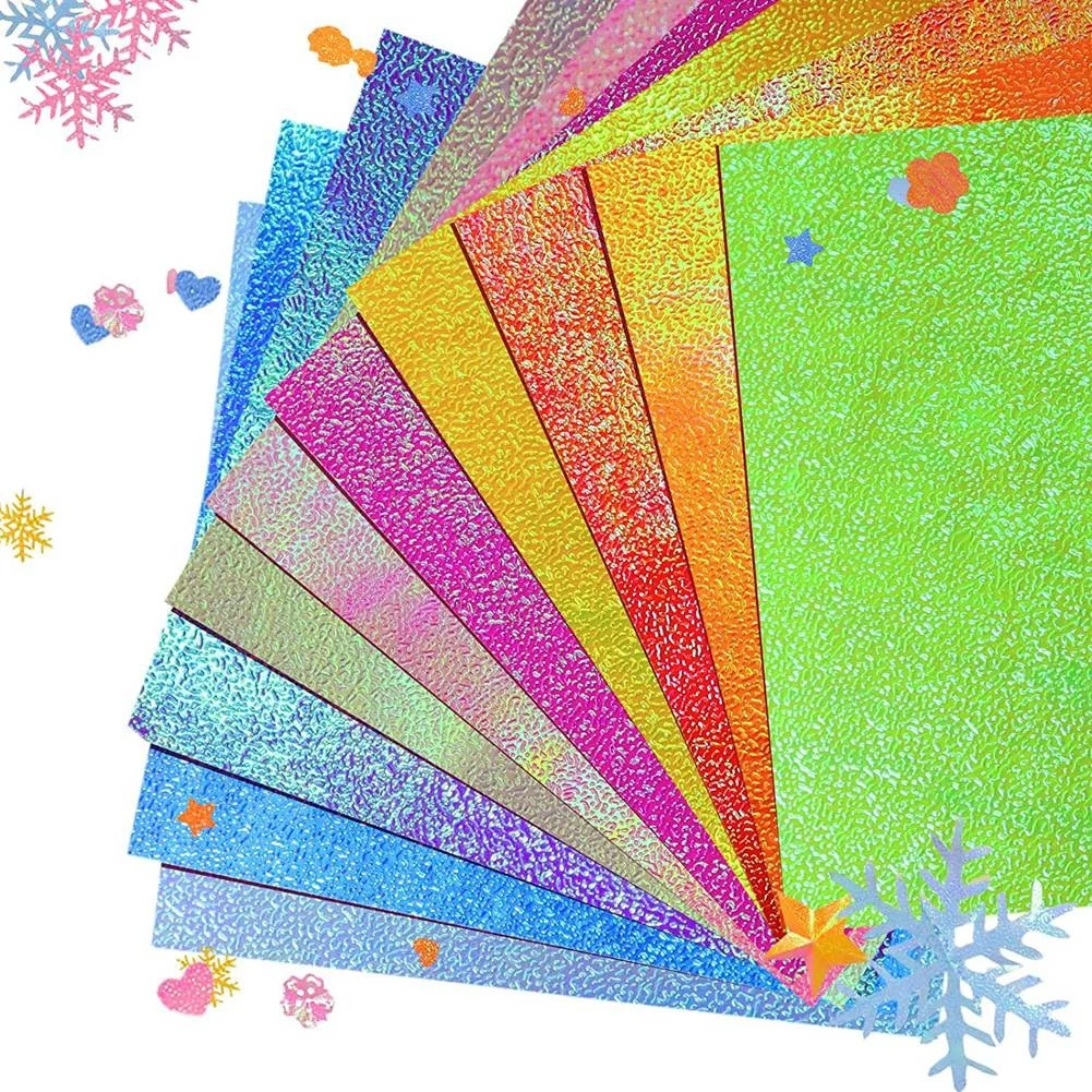 Glitter Gloss for Crafts - 150 Sheets Colourful Square Folding for DIY9556