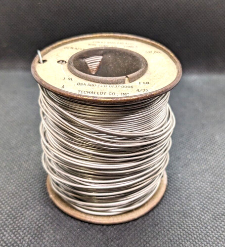 Vintage Spool Solder Flux .032 Dia. Techalloy Co. Wire Comp 316 Cond A 00 W-423B