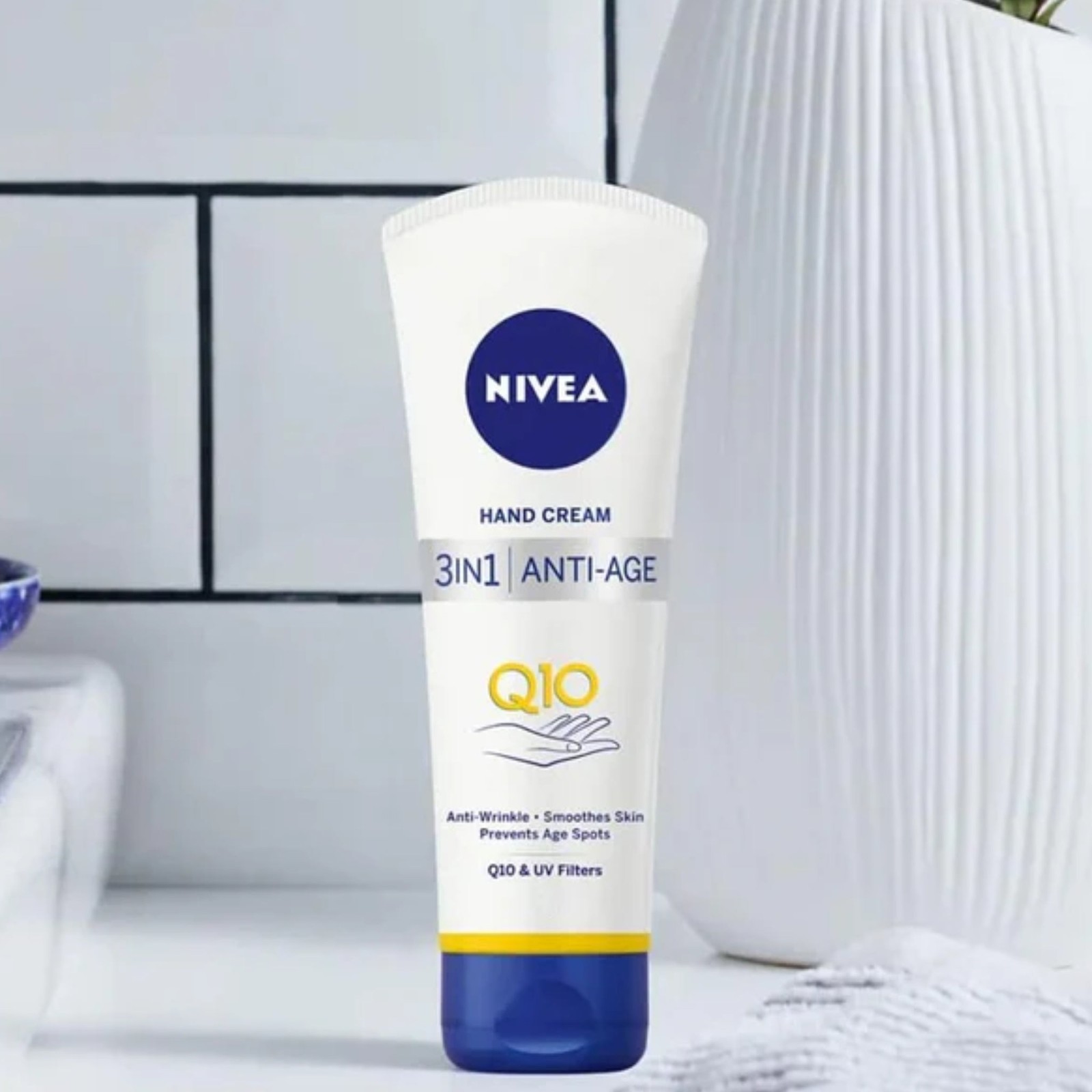 Nivea 3-in-1 Anti-Age Hand Cream w/ Q10 & UV Filters, 1oz. (30ml)