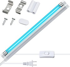 Qualirey 1 Pack UV Lamp Ozone Free, 253.7nm Wavelength UVC Germicidal 8 Watts