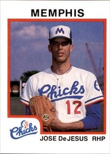 1987 Memphis Chicks ProCards 629 Jose DeJesus Cidra Puerto Rico PR Baseball Card