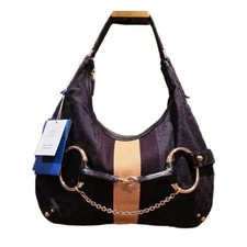 Gucci GG Supreme Tom Ford Limited Edition Horsebit Large Hobo Baguette Bag 