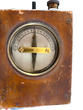 Antique Victorian Galvanometer Scientific Instrument c1890&ndash;1905 Mahogany Case