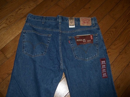 NEW LEVI'S 505 REGULAR FIT DENIM JEANS 40" W 32" L MEDIUM INDIGO BLUE MSRP 68.00 - Picture 5 of 5