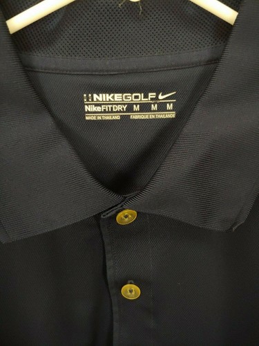 Nike Golf Mens Polo Shirt Sz Medium Short Sleeve Navy Blue - Picture 2 of 5
