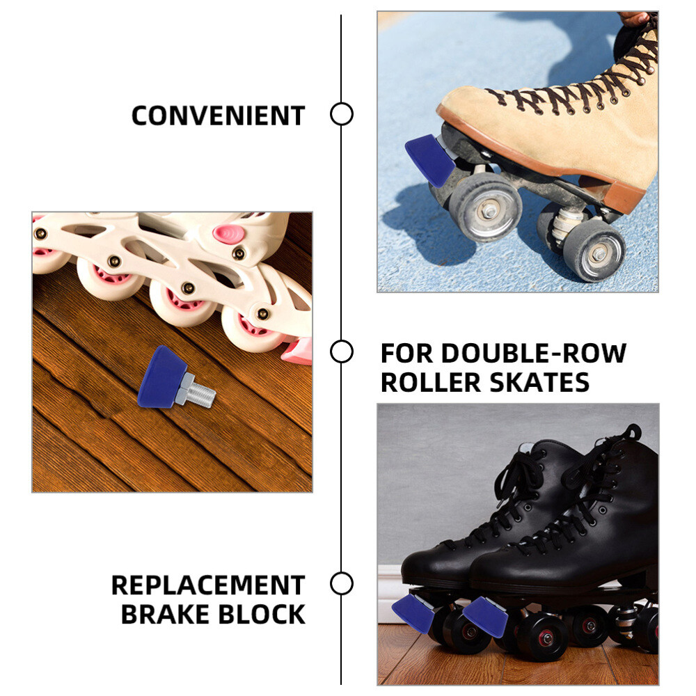 10 Pcs Roller Skates Supplies Jam Plugs for Toe Stop Rubber Stopper