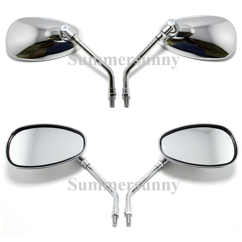Espejos retrovisores laterales para moto Yamaha V Star 650 XVS650 250 1100 8mm 10mm Foto 3 de 4