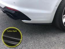 Heckansatz Seitenteile Diffusor Flaps aus ABS für Audi RS5 F5 Carbon Optik