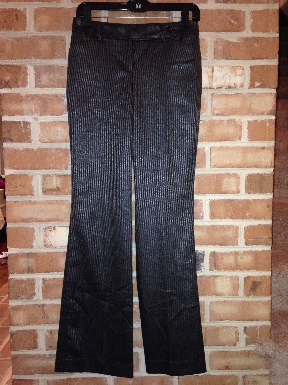 Express Editor Black Silver Diagonal Shimmer Dres… - image 1