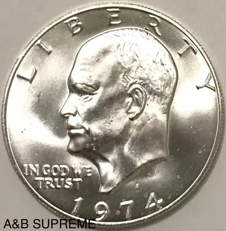 1974 S Eisenhower Dollar 40% Silver GEM BU Unc From OMS Original