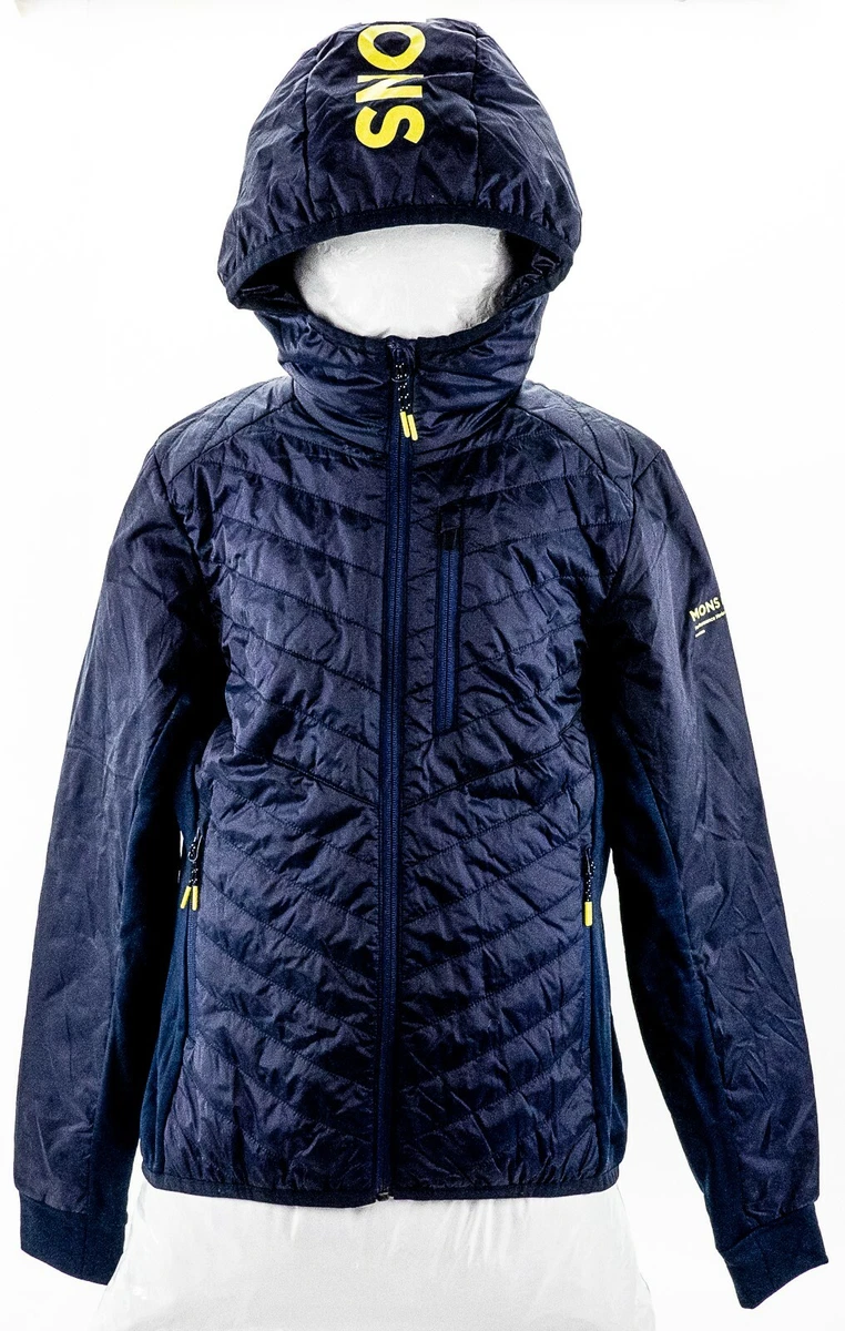 Mons Royale Neve Jacket Coat Women's M Insulated Hooded Navy Ski Snowboard  | eBay