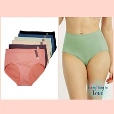 6 12 Pack Women Seamless High Rise Full Coverage Nylon Panty Underwear One Size