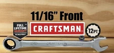 FREE SHIPPING New Craftsman 12pt Ratcheting Combination Wrench 11/16" 42566