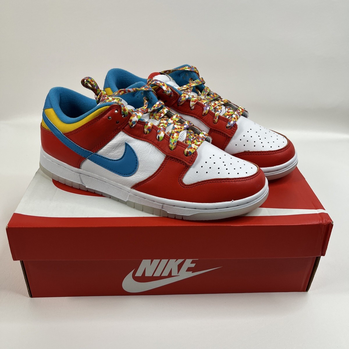 Size 8 - Nike Dunk Low x LeBron James x Fruity Pebbles Red  display picture 2