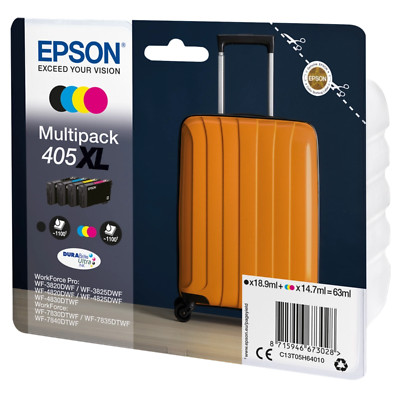 Original Epson 405 Serie XL Multipack Schwarz Cyan Magenta Gelb Tinte Patronen
