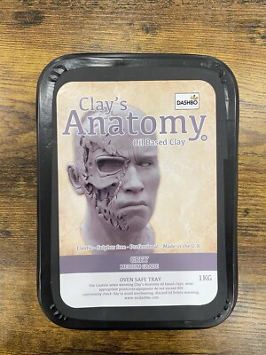 Clays Anatomy Bildhauererde auf Ölbasis - grau 1 kg 