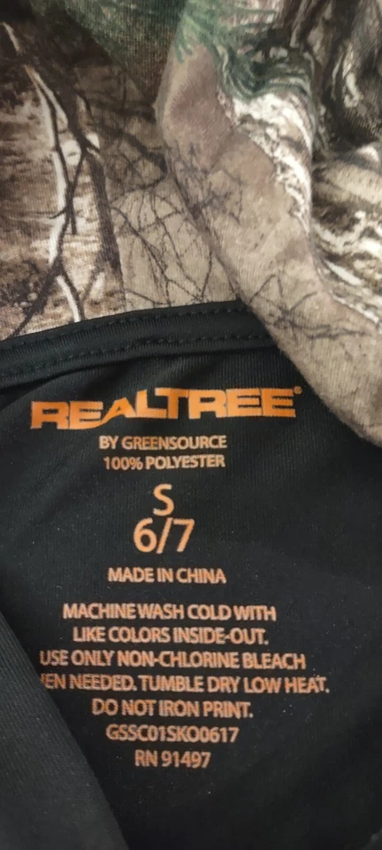 Camisa con capucha Realtree pequeña 6/7 niños Foto 4 de 4