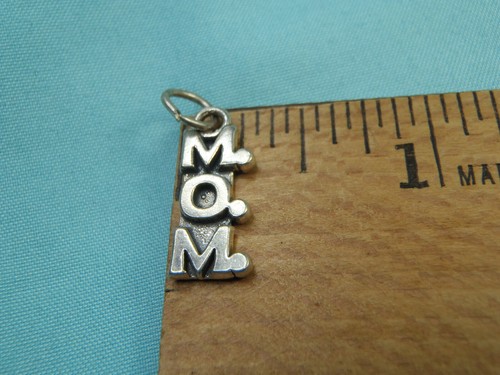 Mom Mother 925 Sterling Silver Charm Pendant MADE IN USA - Picture 6 of 6