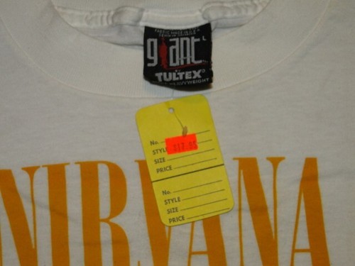 vintage nirvana in utero t-shirt giant 90s Kurt Cobain Angel DEAD STOCK L - Picture 6 of 17