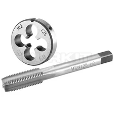 M12X1.25 Tap and Die Set Right Hand，M12X1.25 straight groove tap and Round Die