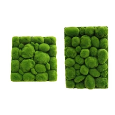 Artificial Moss Stone Wall Panels Grass Hedge Garden Fake Moss Mat Foliage