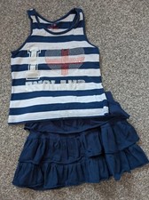 England Football Girls Age 7 Years Vest And Skirt