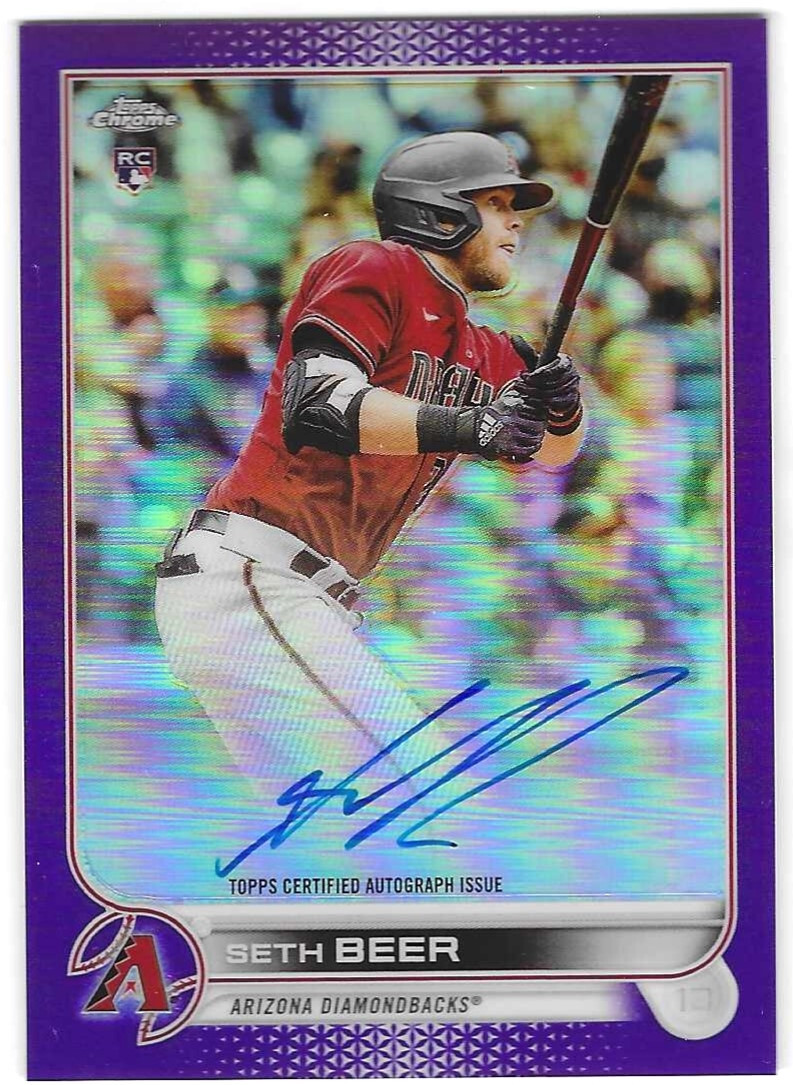 2022 Topps Chrome Rookie Autographs Purple Refractor #RA-SBE Seth Beer Auto /250