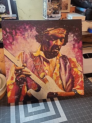 Jimi Hendrix Stephen Fishwick タイダイ染め加工 T