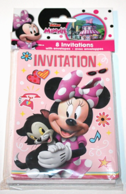 TARJETA DE NVTACÓN MNNE MOUSE ROSADA | Tarjetas De Nvtacon