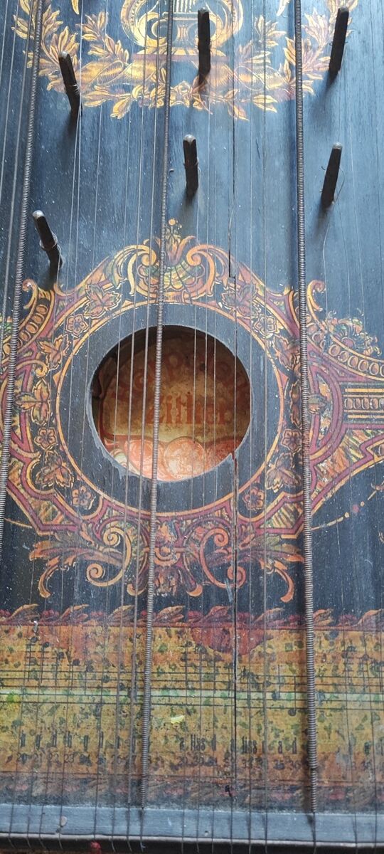 Antike Zither Harpeleik Zither 56x47x5 cm | eBay Antike Zither Harpeleik Zither 56x47x5 cm | eBay