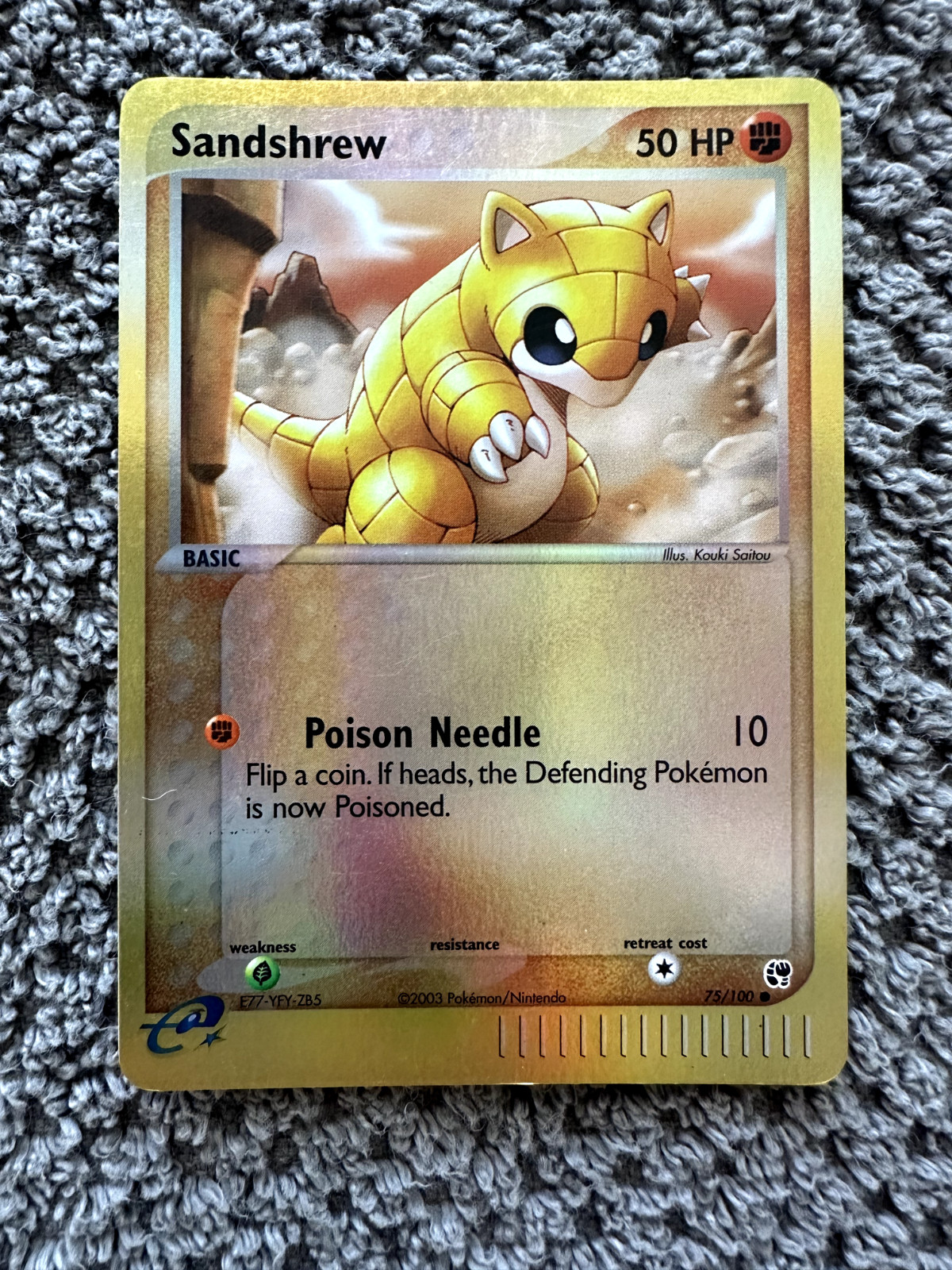 Sandshrew 75/100 2003 Sandstorm Pokemon Card