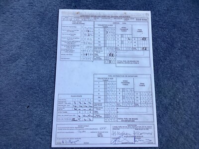 British Airways Concorde Refuelling Sheet G-BOAA LHR 5th May 1977 Photocopy