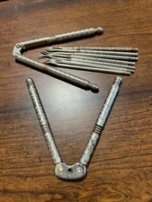 Vintage HMQ ~ Mixed Set of 2 Nut Crackers & 7 Picks - All Metal ~ Holiday Nuts