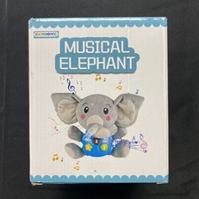 Plush Elephant Music Baby Toys 0 3 6 9 12 Months, Cute Stuffed Aminal Light