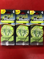 (3) CALIFORNIA SCENTS CPA502-4AME PALMS SACRAMENTO APPLE PACKS OF 4 (12 PIECES)
