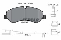 Textar Bremsbelagsatz, Scheibenbremse 2560201 FüR Ford