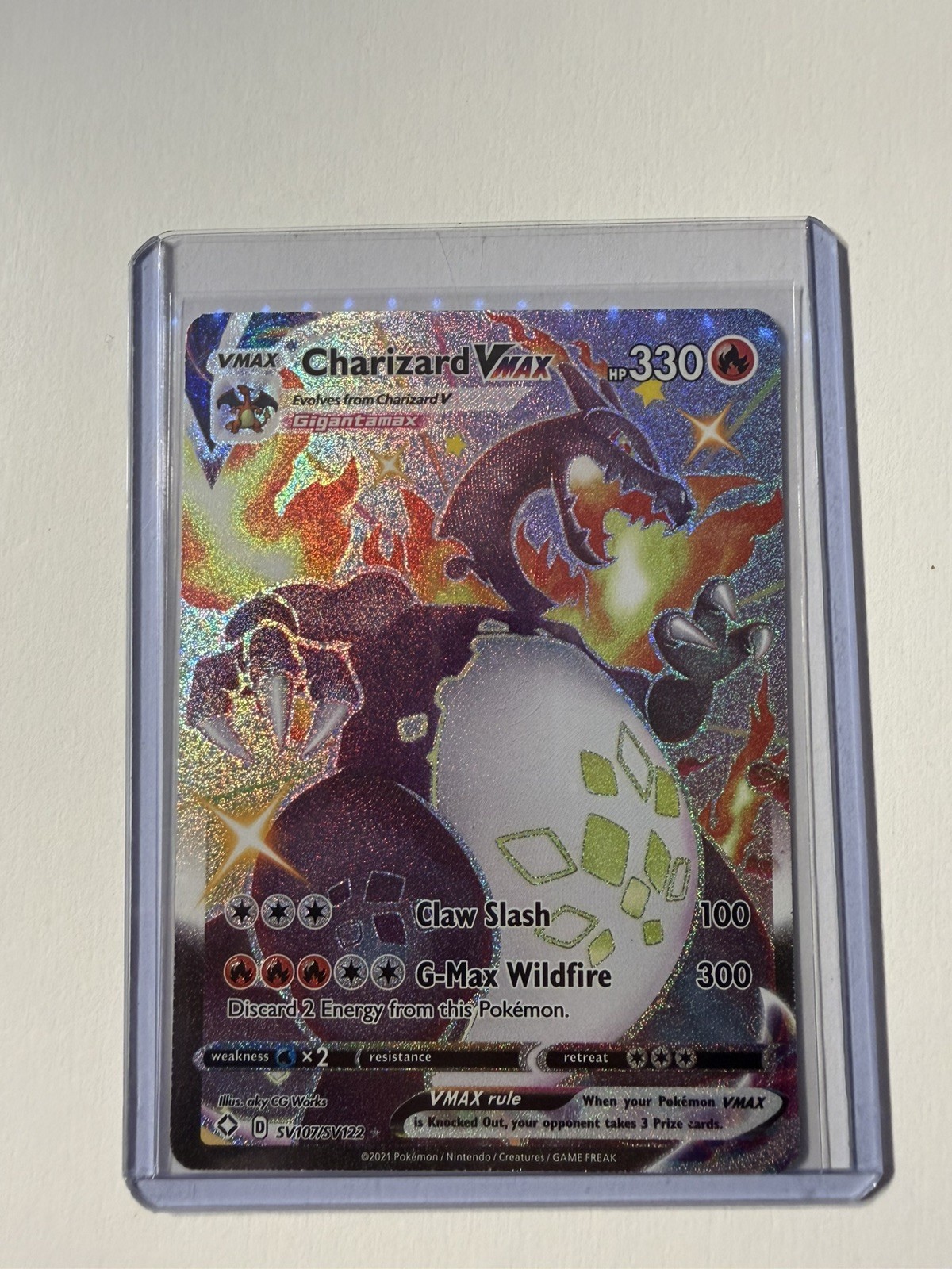 Charizard VMAX SV107/SV122 Shining Fates Shiny Vault Full Art Shiny Holo