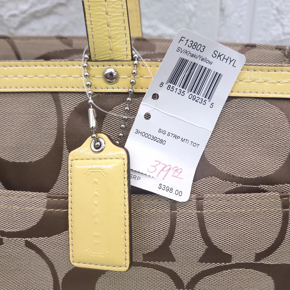 COACH Signature Stripe Jacquard Diaper Baby Bag Tote Travel Multifunctional  - Image 3 of 4