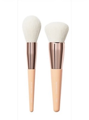 Morphe Y101 Foundation Y102 Fluffy Powder Blush Makeup Brush Travel Size set 2