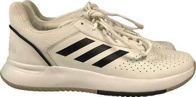 Adidas Men s White Courtsmash Lace Up Court Athletic Sneakers - 11