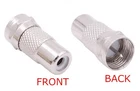 RCA Female Jack to F-Type Male Plug Coax Coaxial Adapter Radio Connector RG59/6