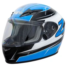 Zamp H759C04XXL, FS-9 Helmet, XX-Large, Blue/Silver, Snell M2020D & DOT Approved