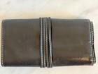 MAC COSMETICS BLACK FAUX LEATHER FOLD UP BUSH ROLL BAG HOLDER - EUC — photo 3