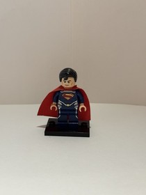 Lego Superman Minifigure Blue Suit 76003 76009 76002 sh077 DC Super Heroes CMF 