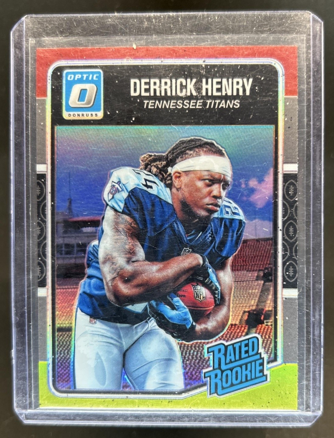 2016 Panini Donruss Optic Derrick Henry Red and Yellow Rookie RC #165 Titans