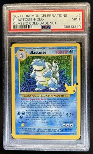 2021 Pokemon SWSH Celebrations Blastoise Classic Collection #2/102 PSA 9