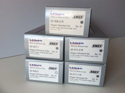 LSM standard et primeur  lot de 5 wagons  (compatibleJOUEF/ROCO/REE/ACME) - Photo 1/4