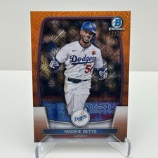 2023 Bowman - Mookie Betts #20 Chrome Orange Mojo Refractor /25 Orange Refractor