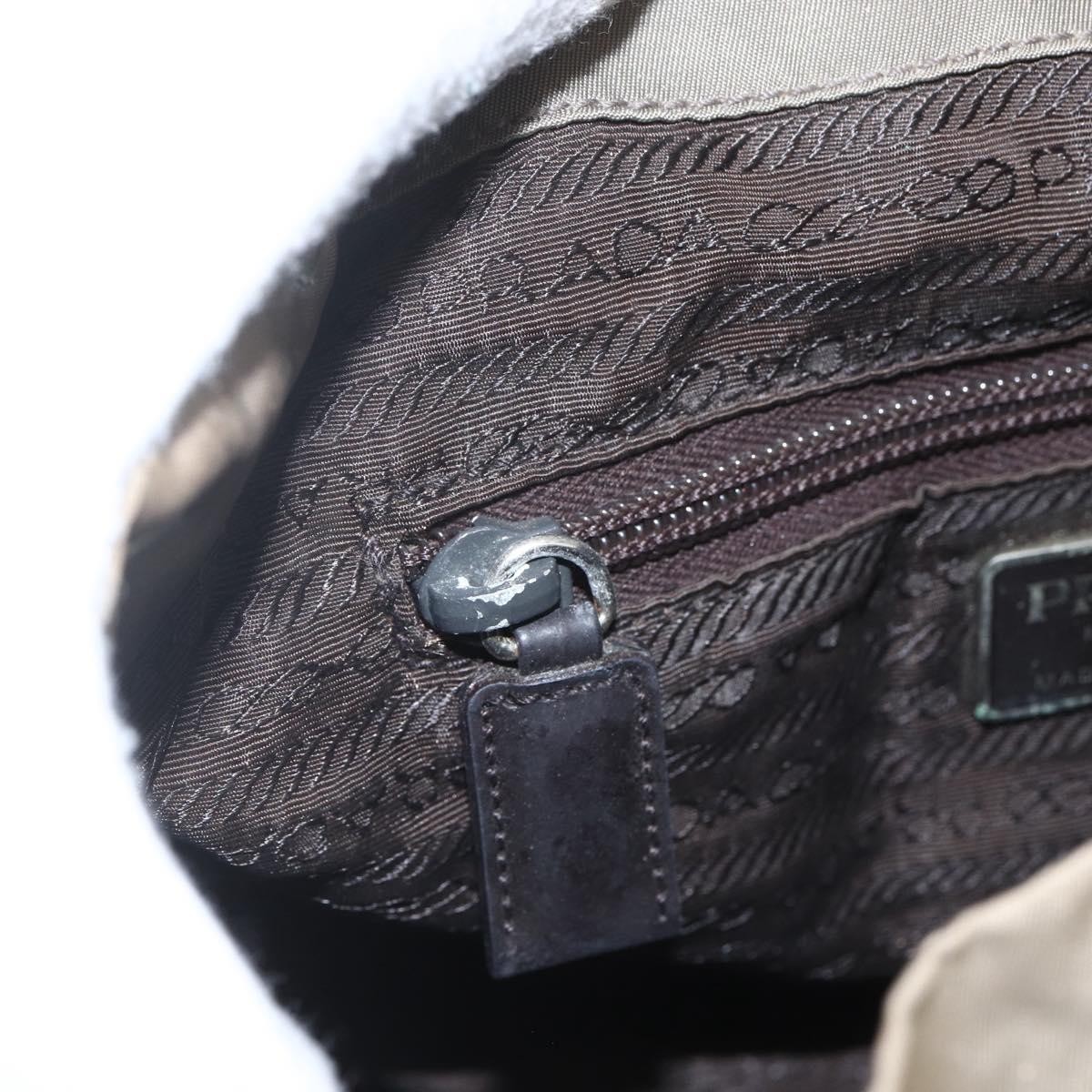 PRADA Backpack Nylon Khaki Silver Auth 163902 thumbnail 19